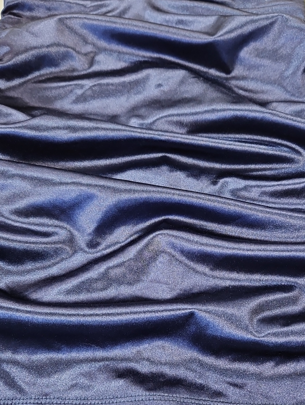 Size L Jr. 9-11-13 navy high shine ruched bodycon dress by Speechless NWT - Picture 12 of 13